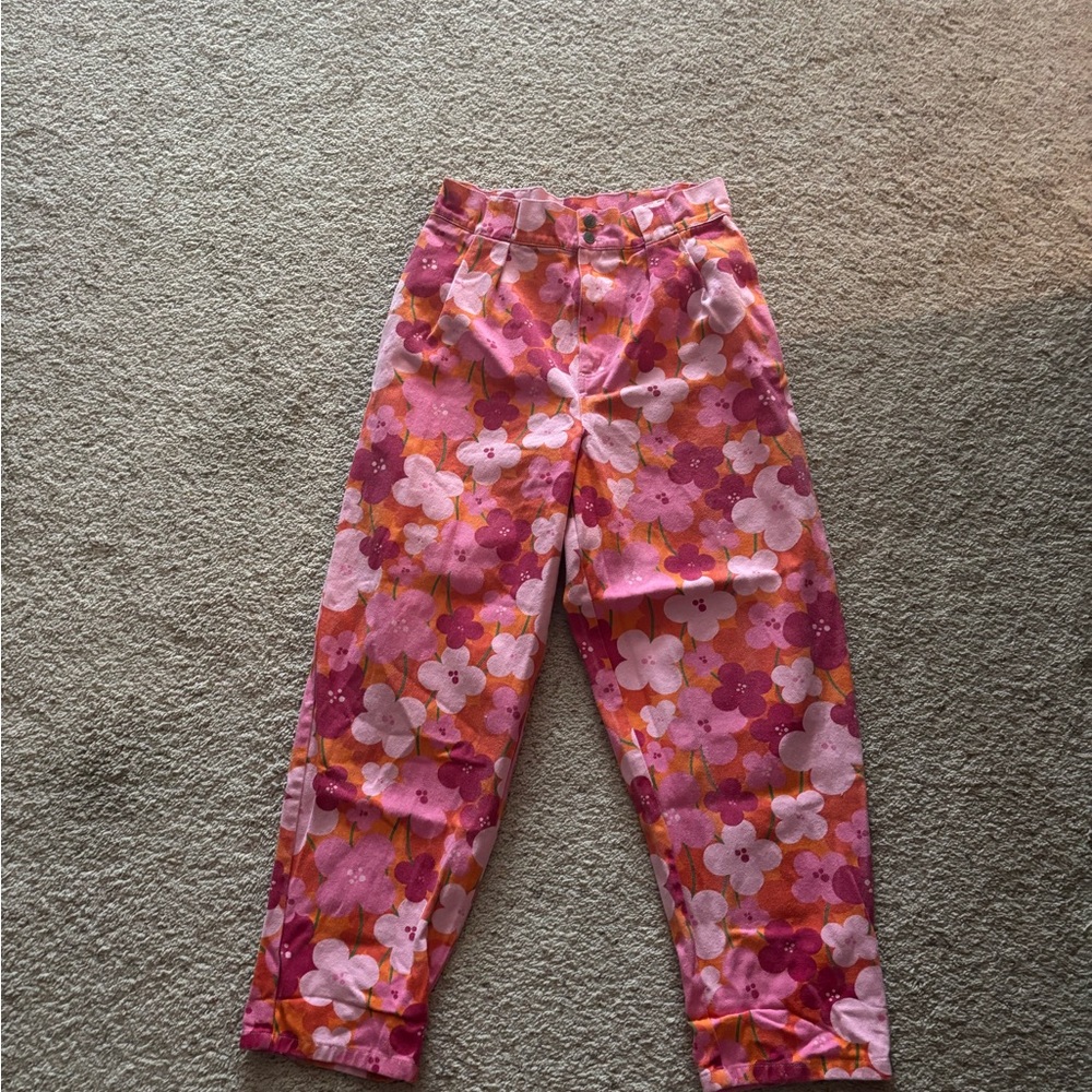 Floral Pink and Orange Lucy and yak Pants
